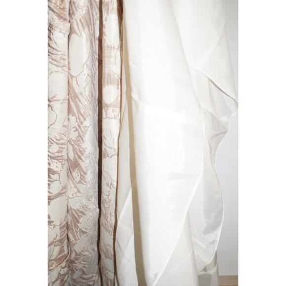 Aidan Mattox Gold Floral Brocade Beaded Midi Dress – Size 12 NWT Neiman Marcus - Picture 14 of 15